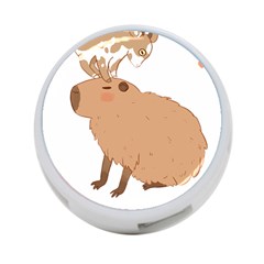 Capybara T- Shirt Cute Capybara With A Baby Goat On Its Head T- Shirt Yoga Reflexion Pose T- Shirtyoga Reflexion Pose T- Shirt 4-port Usb Hub (two Sides) by hizuto
