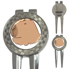 Capybara T- Shirt Cute Capybara With A Butterfly T- Shirt Yoga Reflexion Pose T- Shirtyoga Reflexion Pose T- Shirt 3-in-1 Golf Divots by hizuto