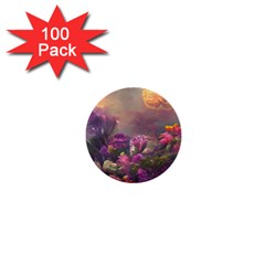 Floral Blossoms  1  Mini Buttons (100 Pack)  by Internationalstore