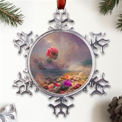 Floral Blossoms  Metal Large Snowflake Ornament by Internationalstore