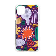 Colorful Shapes On A Purple Background Iphone 11 Tpu Uv Print Case by LalyLauraFLM