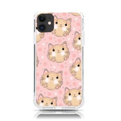 Cat Pattern Pink Cartoon Iphone 11 Tpu Uv Print Case by Pakjumat