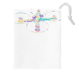 Drone Racing Word Cloud T- Shirt F P V Freestyle Drone Racing Word Cloud T- Shirt Drawstring Pouch (4xl) by ZUXUMI