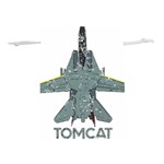 F14 Tomcat Fighter Jet T- Shirt F14 Tomcat Comic Drawing Quote T- Shirt (2) Lightweight Drawstring Pouch (M) Front