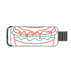 Burger T- Shirt Cat Burger T- Shirt Portable Usb Flash (one Side) by JamesGoode
