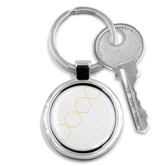 Abstract Hexagon Pattern T- Shirt Abstract Hexagon Pattern T- Shirt Key Chain (round) by EnriqueJohnson