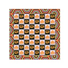 Lantern Chess Halloween Square Satin Scarf (30  X 30 ) by Pakjumat