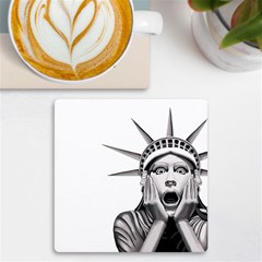 Funny Statue Of Liberty Parody Uv Print Square Tile Coaster  by Sarkoni