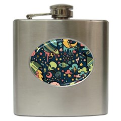 Alien Rocket Space Aesthetic Hip Flask (6 Oz) by Sarkoni