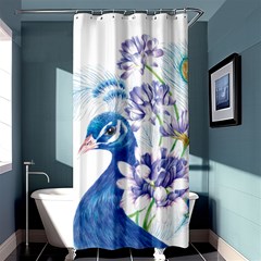 Peacock Shower Curtain 36  X 72  (stall)  by uniart180623
