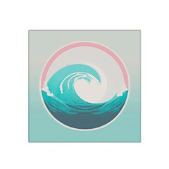 Tidal Wave Ocean Sea Tsunami Wave Minimalist Satin Bandana Scarf 22  X 22  by uniart180623