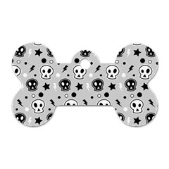 Skull-pattern- Dog Tag Bone (one Side) by Ket1n9