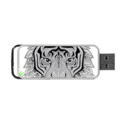 Tiger Head Portable Usb Flash (one Side) by Ket1n9