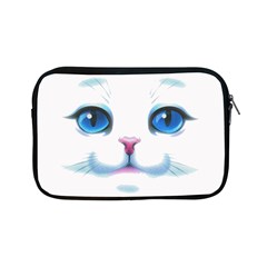 Cute White Cat Blue Eyes Face Apple Ipad Mini Zipper Cases by Ket1n9