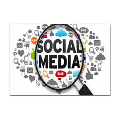 Social Media Computer Internet Typography Text Poster Sticker A4 (10 Pack) by Ket1n9