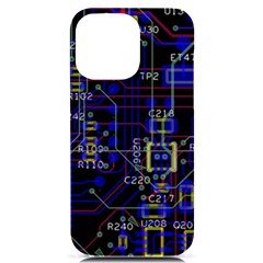 Technology Circuit Board Layout Iphone 14 Pro Max Black Uv Print Case by Ket1n9