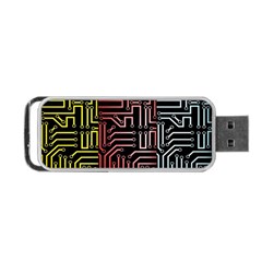 Circuit Board Seamless Patterns Set Portable Usb Flash (one Side) by Ket1n9