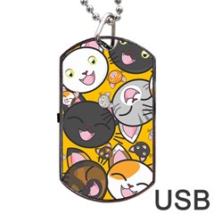 Cats-cute-kitty-kitties-kitten Dog Tag Usb Flash (one Side) by Ket1n9