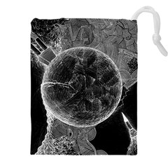 Space-universe-earth-rocket Drawstring Pouch (4xl) by Ket1n9