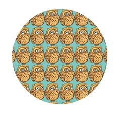 Owl-pattern-background Mini Round Pill Box (pack Of 3) by Grandong