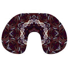 Rosette Kaleidoscope Mosaic Abstract Background Travel Neck Pillow by Vaneshop