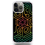 Circuit Hexagonal Geometric Pattern Background Pattern iPhone 13 Pro Max TPU UV Print Case Front