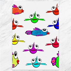 Fish Swim Cartoon Funnycute Canvas 12  X 18  by Sapixe