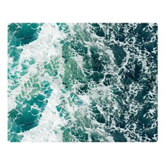 Blue Ocean Waves Premium Plush Fleece Blanket (large) by Jack14