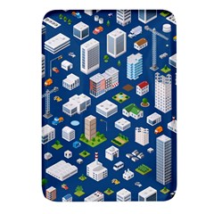 Isometric-seamless-pattern-megapolis Rectangular Glass Fridge Magnet (4 Pack) by Amaryn4rt