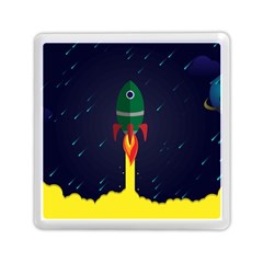 Rocket Halftone Astrology Astronaut Memory Card Reader (square) by Pakjumat