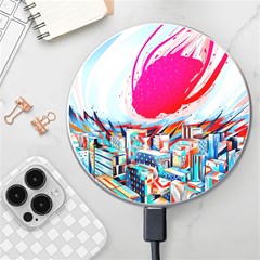 Artistic Psychedelic Art Wireless Fast Charger(white) by Modalart