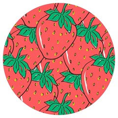 Texture Sweet Strawberry Dessert Food Summer Pattern Round Trivet by Sarkoni