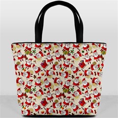 Christmas  Santa Claus Patterns Bucket Bag by Sarkoni