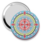 Drawing Mandala Art 3  Handbag Mirrors Front