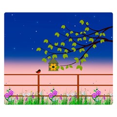 Vector Graphic Illustration Wallpaper Premium Plush Fleece Blanket (small) by Sarkoni