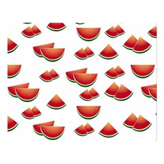 Summer Watermelon Pattern Premium Plush Fleece Blanket (large) by Dutashop