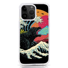 Retro Wave Kaiju Godzilla Japanese Pop Art Style Iphone 14 Pro Max Tpu Uv Print Case by Modalart