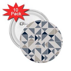 Geometric Triangle Modern Mosaic 2 25  Buttons (10 Pack)  by Amaryn4rt