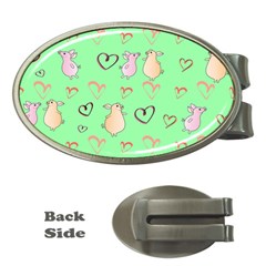 Pig Heart Digital Money Clips (oval)  by Ravend
