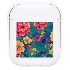 Floral Art Flowers Textile Hard Pc Airpods 1/2 Case by Ravend