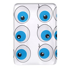 Eyes Comic Cartoon Fun Funny Toon Rectangular Glass Fridge Magnet (4 Pack) by Ndabl3x