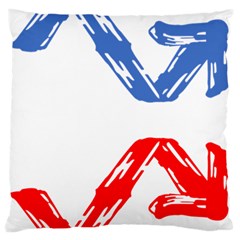 Arrow Up Down Large Cushion Case (two Sides) by Ndabl3x