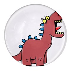 Dinosaur Dragon Drawing Cute Round Glass Fridge Magnet (4 Pack) by Ndabl3x