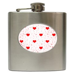 Hearts Romantic Love Valentines Hip Flask (6 Oz) by Ndabl3x