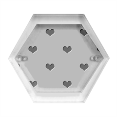 Hearts Romantic Love Valentines Hexagon Wood Jewelry Box by Ndabl3x