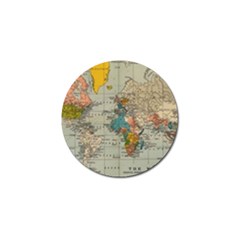 Vintage World Map Golf Ball Marker (4 Pack) by Ndabl3x