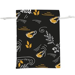 Leaves Coffee Digital Paper Cup Lightweight Drawstring Pouch (xl) by Grandong