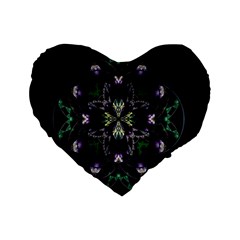 Fractal Fractal Art Texture Standard 16  Premium Heart Shape Cushions by Sarkoni