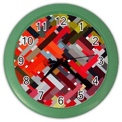 Maze Mazes Fabric Fabrics Color Color Wall Clock by Sarkoni