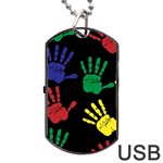 Ellipse Pattern Background Dog Tag USB Flash (Two Sides) Back